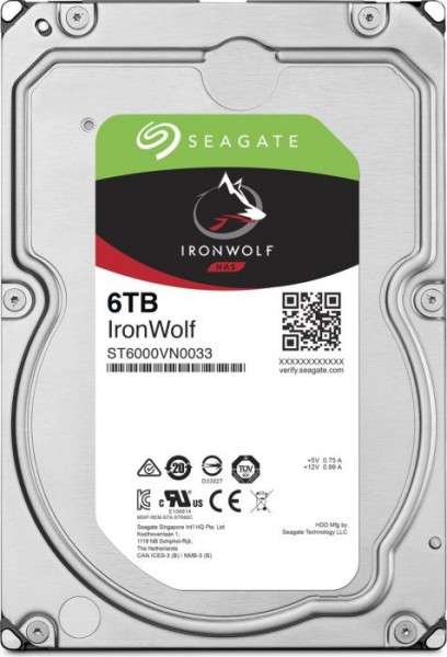 Seagate IronWolf NAS HDD 6TB, SATA 6Gb/s (ST6000VN0033)