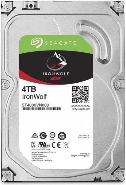 Seagate IronWolf NAS HDD 4TB, SATA 6Gb/s (ST4000VN008)