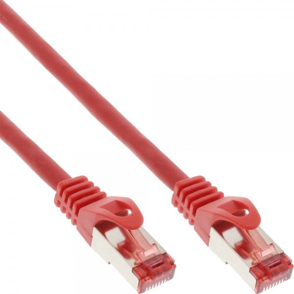 InLine® Patchkabel, S/FTP (PiMf), Cat.6, 250MHz, PVC, Kupfer, rot, 25m