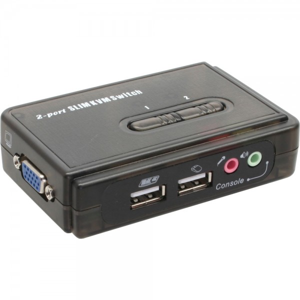 InLine® KVM Switch, 2-fach, USB, mit Audio