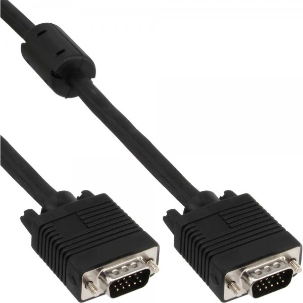 InLine® S-VGA Kabel, 15pol HD Stecker / Stecker, schwarz, 2m