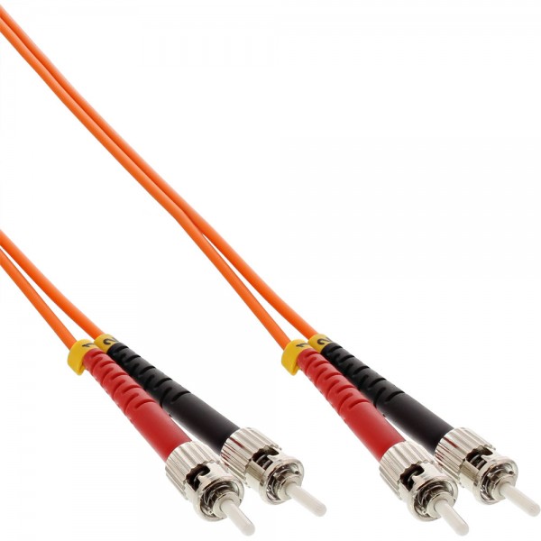 InLine® LWL Duplex Kabel, ST/ST, 62,5/125µm, OM1, 1m
