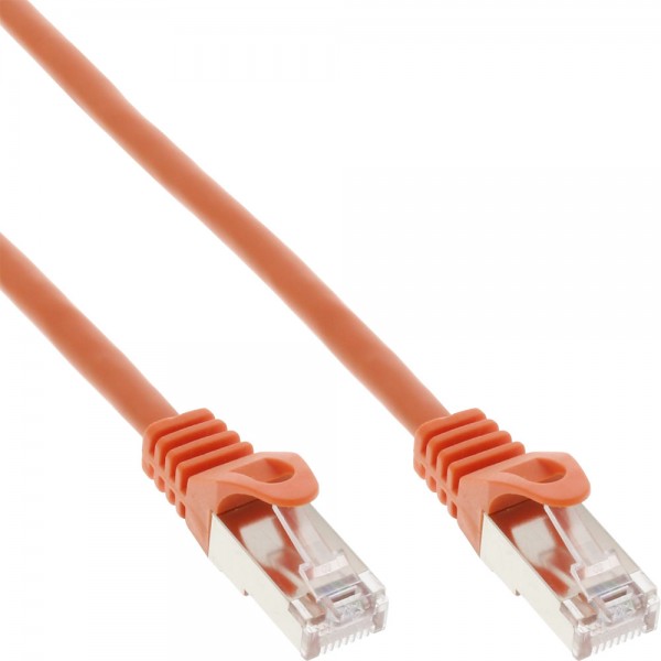 InLine® Patchkabel, SF/UTP, Cat.5e, orange, 0,5m