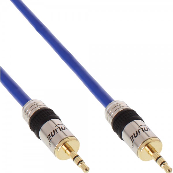 InLine® Klinken-Kabel PREMIUM, 3,5mm Stecker / Stecker, 1m