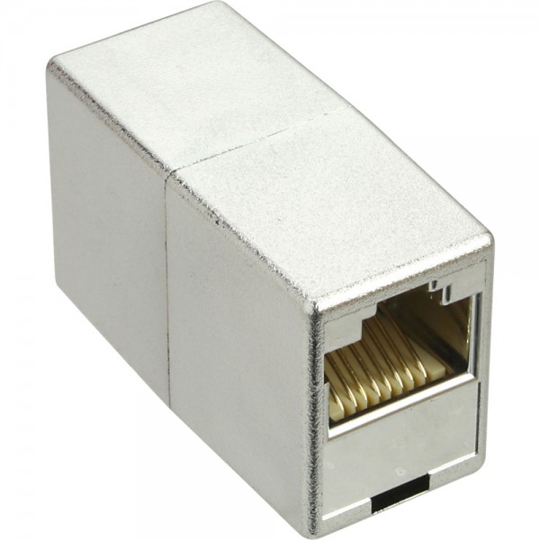 InLine® Cat.5e Patchkabelkupplung 2x RJ45 Buchse, metallisiert geschirmt