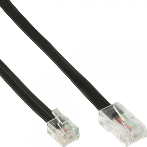 InLine® Modularkabel, RJ45 zu RJ12 Stecker / Stecker, 6adrig, 3m