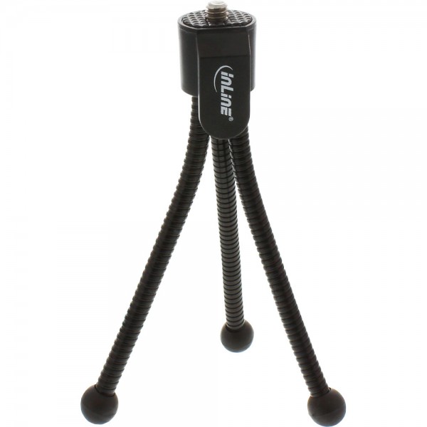 InLine® Mini-Stativ für Digitalkameras, 12,5cm Höhe, schwarz