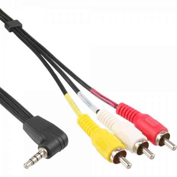 InLine® Audio/Video Kabel, 3,5mm 4pol Stecker auf 3x Cinch für Digitalkamcorder, 1,5m