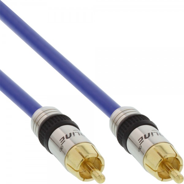 InLine® Cinch Kabel VIDEO & digital AUDIO, PREMIUM, vergoldete Stecker, 1x Cinch Stecker / Stecker,