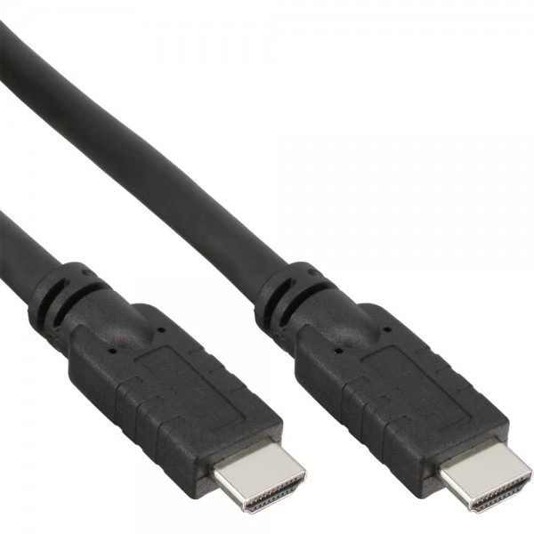 InLine® HDMI Kabel, HDMI-High Speed, Stecker / Stecker, schwarz, 15m