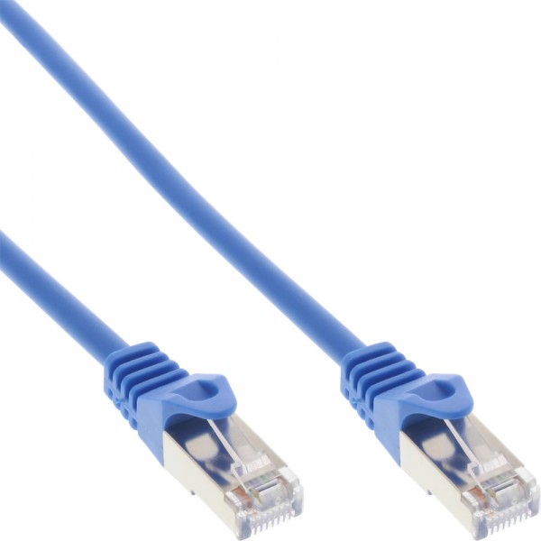 InLine® Patchkabel, SF/UTP, Cat.5e, blau, 0,25m