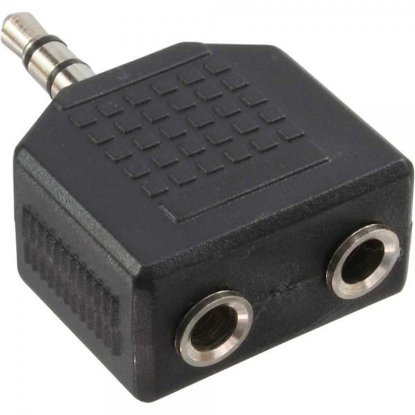 InLine® Audio Adapter, 3,5mm Klinke Stecker an 2x 3,5mm Klinke Buchse, Stereo