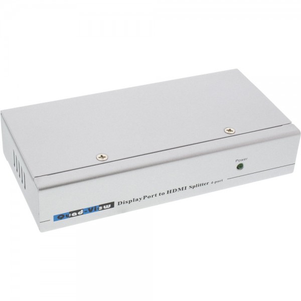 InLine® Displayport zu 4x HDMI Splitter/Verteiler, mit Videowand-Funktion