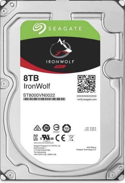 Seagate IronWolf NAS HDD 8TB, SATA 6Gb/s (ST8000VN004)