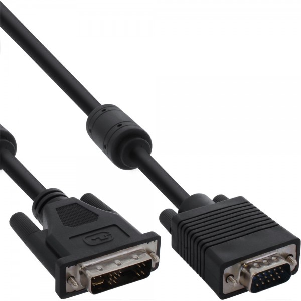 InLine® DVI-A Kabel, analog 12+5 Stecker auf 15pol HD Stecker VGA, 3m