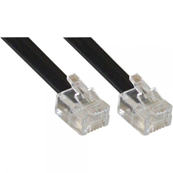 InLine® Modularkabel RJ11, Stecker / Stecker, 4adrig, 6P4C, 10m
