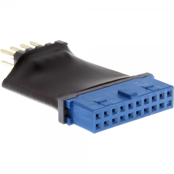 InLine® USB 3.0 zu 2.0 Adapter intern, USB 3.0 19pin auf USB 2.0 Pfostenstecker intern