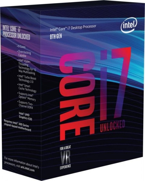Intel Box Core i7 Processor i7-8700K 3,70Ghz 12M Coffee Lake