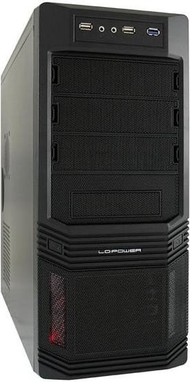 LC-Power Midi-Tower, ATX Gehäuse PRO-925B, mit LC600H-12 Netzteil, 600W