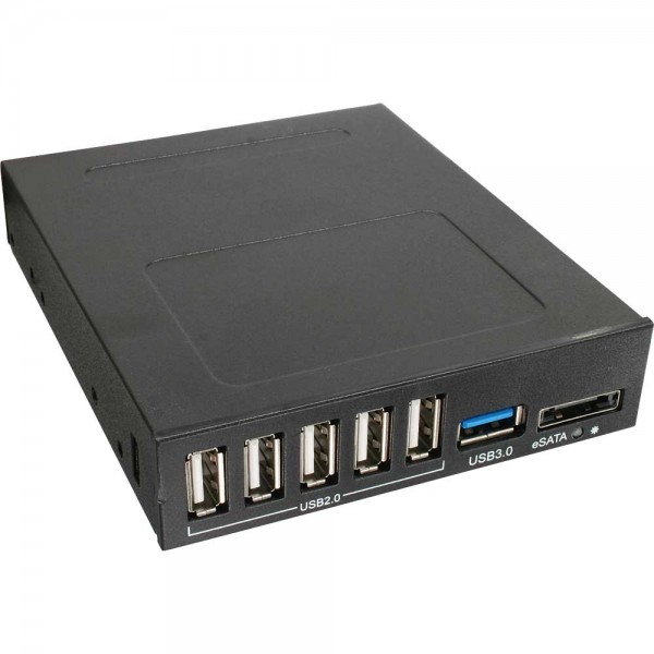 InLine® Frontpanel für den Floppy Schacht, 1x USB 3.0, 1x eSATA, 5x USB 2.0