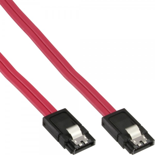 InLine® SATA 6Gb/s Kabel, mit Lasche, 0,75m