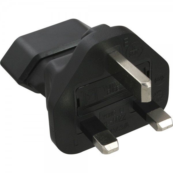 InLine® Reiseadapter, England UK Stecker auf Euro-Steckdose, 3 Ampere