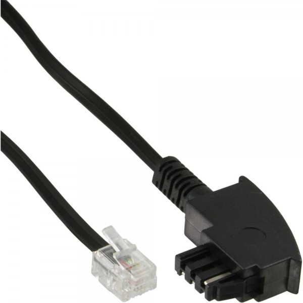 InLine® TAE-F Kabel, für Telekom/Siemens-Geräte, TAE-F Stecker an RJ11 Stecker, 6m