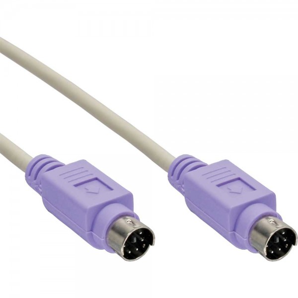InLine® PS/2 Kabel, Stecker / Stecker, PC 99, Farbe Violett, 2m