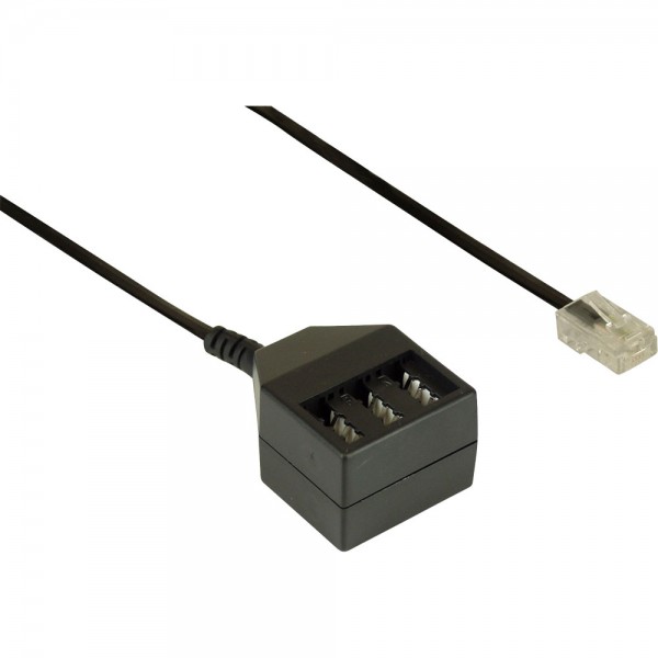 InLine® TAE Adapterkabel, RJ45 Stecker auf TAE NFN Dose, 20cm