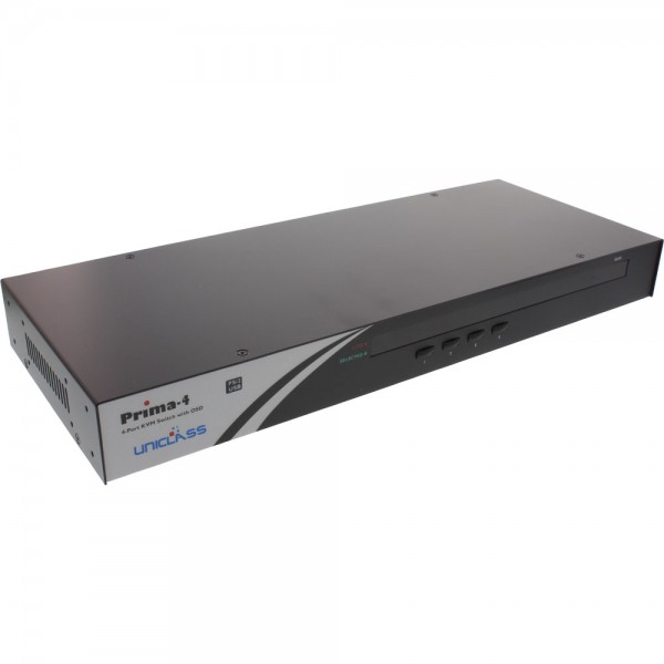 InLine® KVM Switch, 4-fach, 48,26cm (19") 1HE, USB oder PS/2, mit OSD