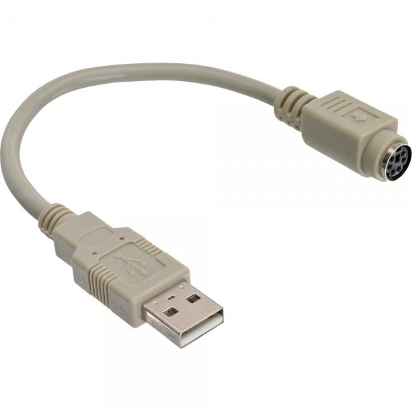 InLine® USB Adapter Kabel, USB Stecker A auf PS/2 Buchse