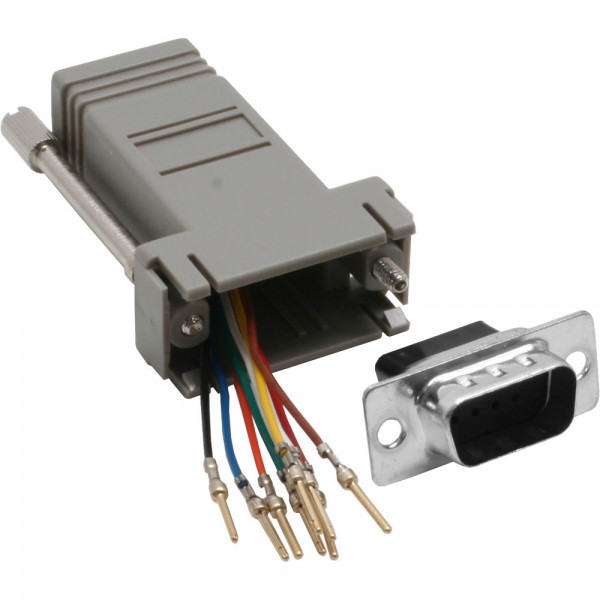 InLine® Adapter, 9pol Sub D Stecker an RJ45 Buchse