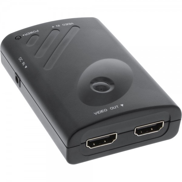 InLine® Displayport zu 2x HDMI Splitter/Verteiler, FullHD, mit Videowand-Funktion