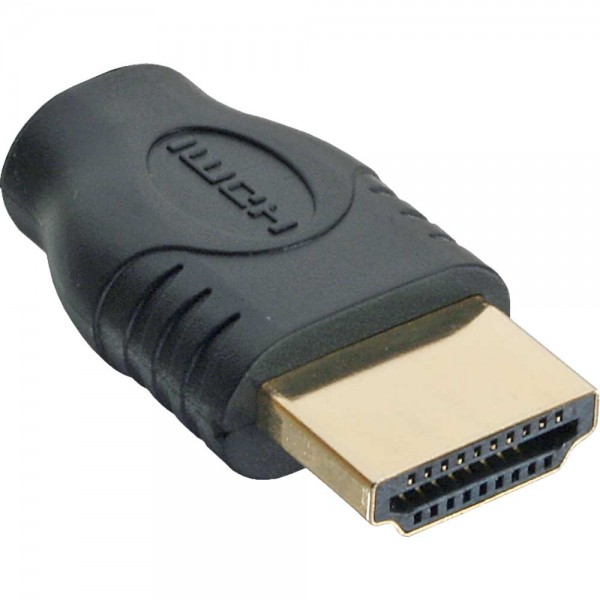 InLine® HDMI Adapter, HDMI A Stecker auf Micro HDMI D Buchse, vergoldete Kontakte