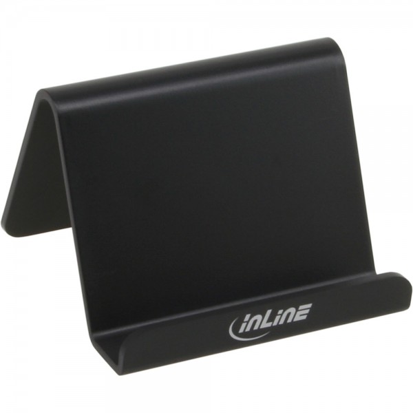 InLine® Smartphone und Handy Halterung für Schreibtisch / Regal, schwarz