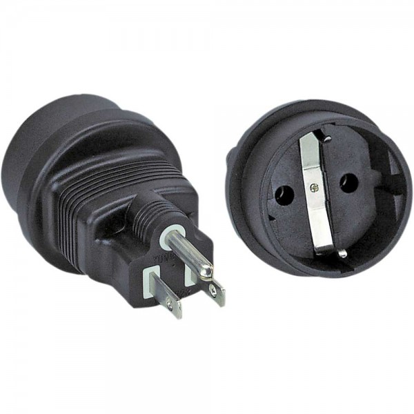 InLine® Reiseadapter, USA Stecker auf Schutzkontakt Buchse