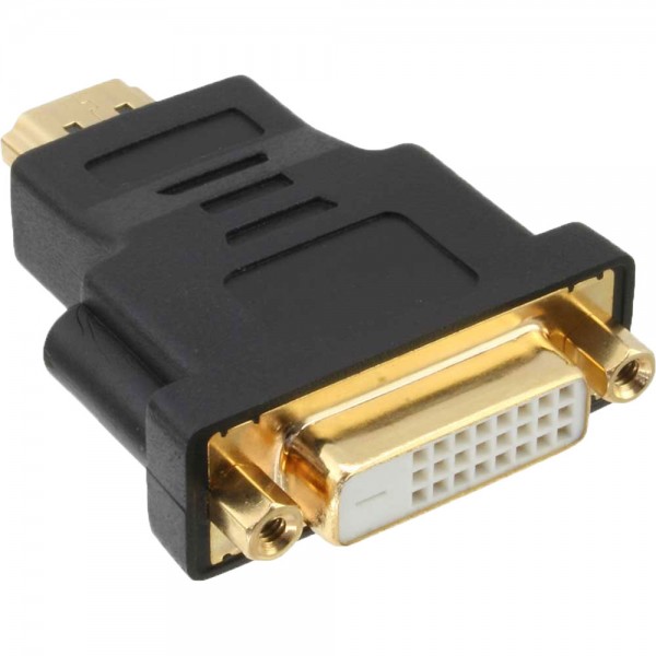 InLine® HDMI-DVI Adapter, HDMI Stecker auf DVI Buchse, 4K2K kompatibel, vergoldete Kontakte