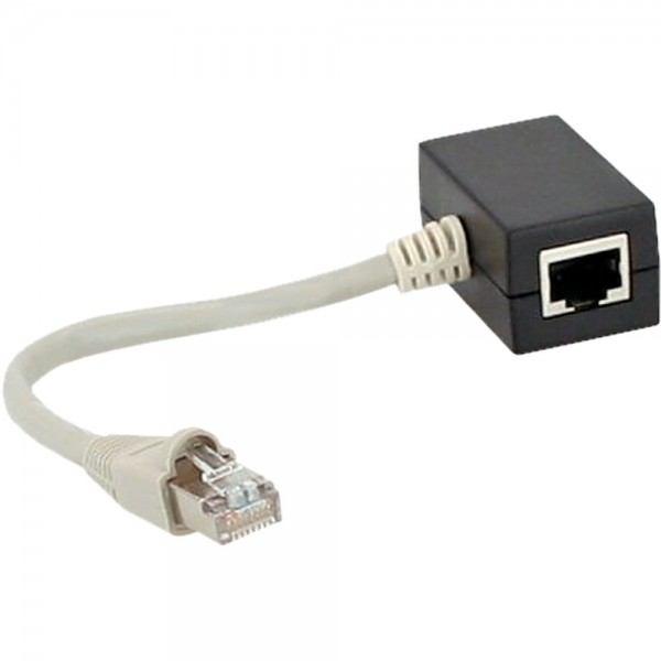 InLine® ISDN Verteiler, 2x RJ45 Buchse, 15cm Kabel, mit Endwiderständen