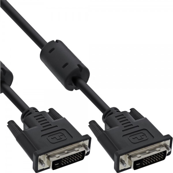 InLine® DVI-D Kabel, digital 24+1 Stecker / Stecker, Dual Link, 2 Ferrite, 10m