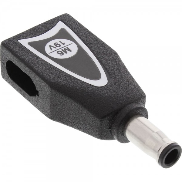 InLine® Wechselstecker M6 (19V) für Universal Netzteil, 90W/120W, schwarz