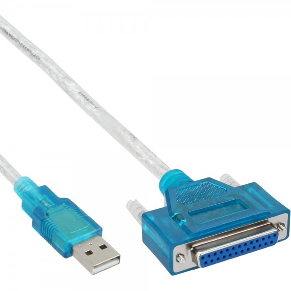 InLine® USB zu 25pol parallel, Drucker-Adapterkabel