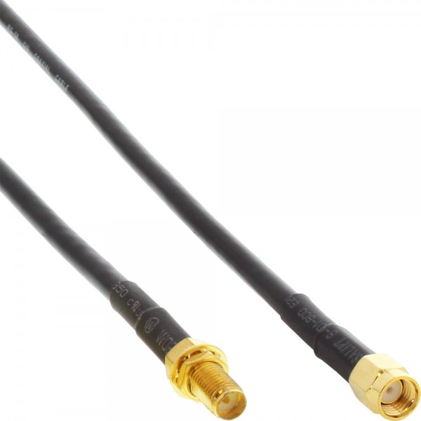 InLine® WLAN Kabel, R-SMA-Stecker auf R-SMA-Kupplung, 2m
