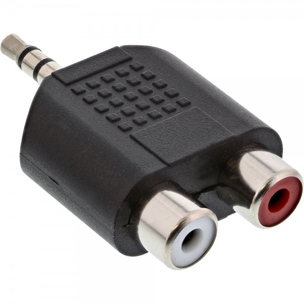 InLine® Audio Adapter, 3,5mm Klinke Stecker an 2x Cinch Buchse, Stereo