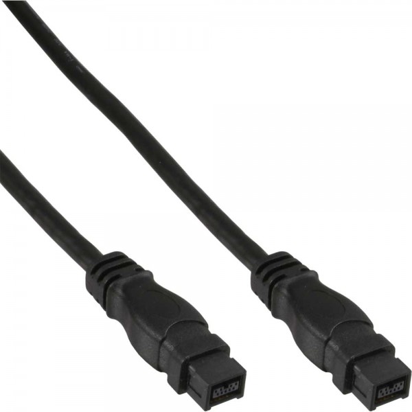 InLine® FireWire Kabel, IEEE1394 9pol Stecker / Stecker, schwarz, 3m