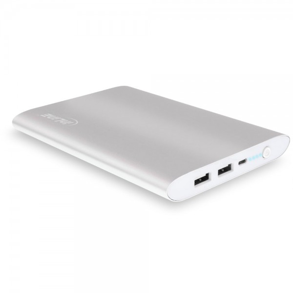 InLine® USB Zusatzakku PowerBank 16000mAh, silber