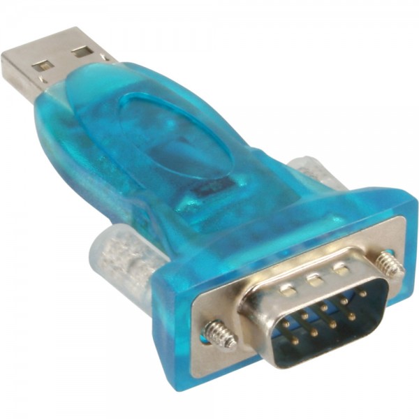 InLine® USB zu Seriell Adapter, Stecker A an 9pol Sub D Stecker, mit USB Verlängerung 0,8m