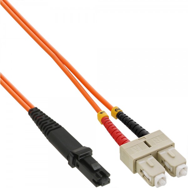 InLine® LWL Duplex Kabel, MTRJ/SC, 50/125µm, OM2, 2m