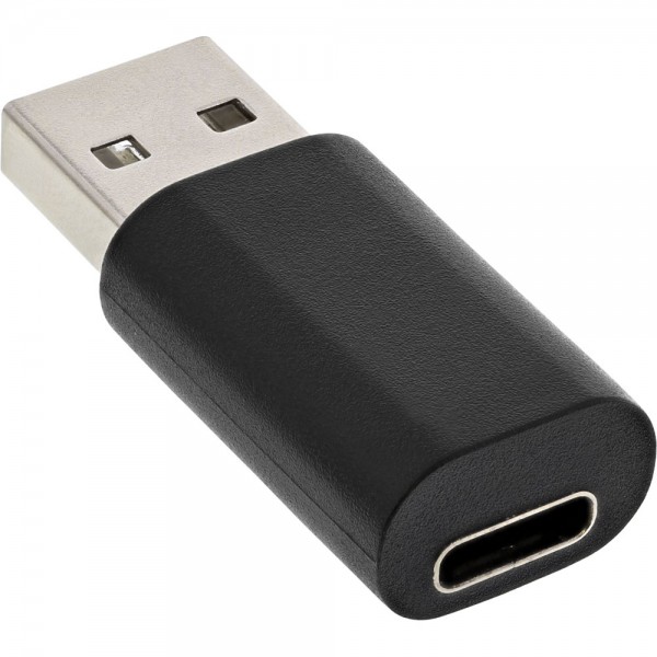 InLine® USB 2.0 Adapter, USB-A Stecker auf USB Typ-C Buchse