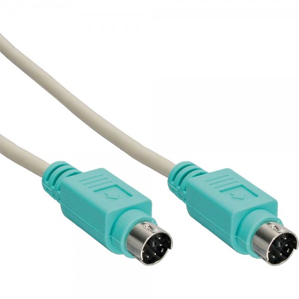 InLine® PS/2 Kabel, Stecker / Stecker, PC 99, Farbe Grün, 2m