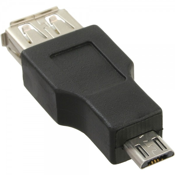 InLine® Micro-USB Adapter, Micro-B Stecker an USB A Buchse